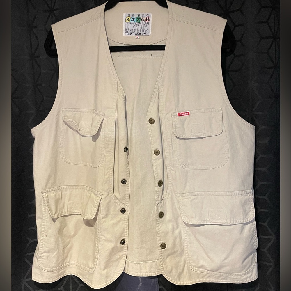 Beige KAZAH utility vest